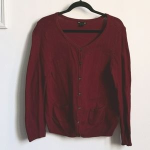 H&M Burgundy Cardigan